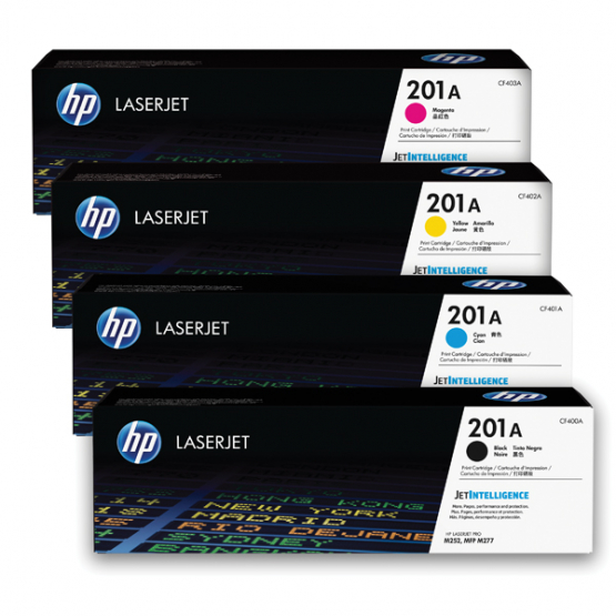 HP 201 Original Toner Cartridge Multi-Pack - Black, Cyan, Magenta, Yellow (HP815969) 